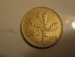 20 lires 1959  tres rare