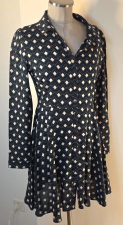 XS/S 34/36 ZARA leichtes Blusenkleid Viscose blau grün