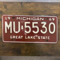 🇺🇸 1969 Vintage U.S. Autoschild - Michigan MU-5530