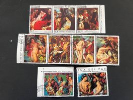 PARAGUAY 1978 JORDAENS PAINTINGS 9v gest.  (E1741)