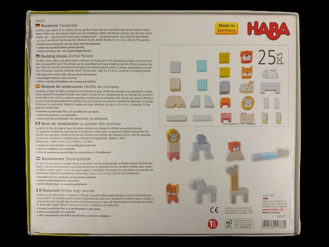 Haba Jeux: HABA Bausteine Tierparade – D'occasion à Hünenberg par Restwert_Zug 4