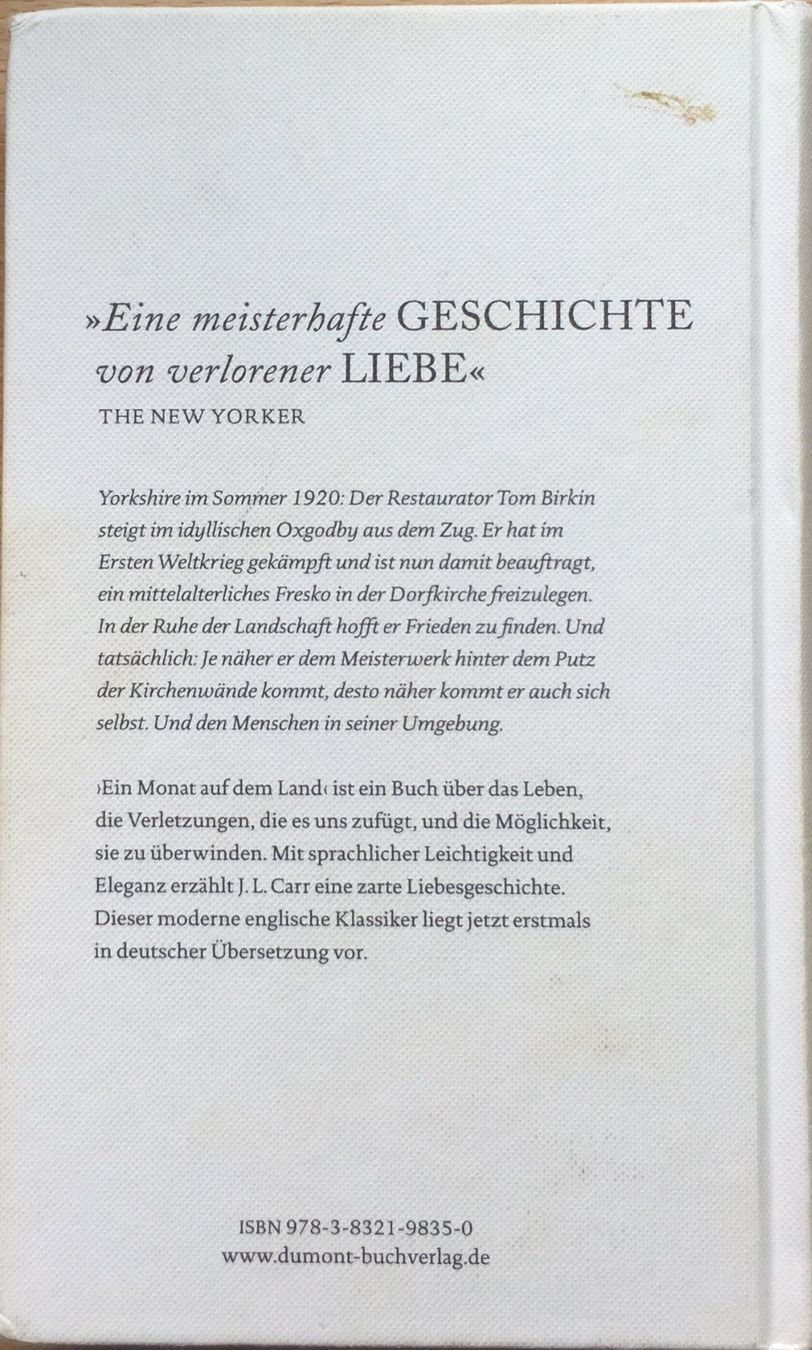 Libri: Buch - Ein Monat auf dem Land – Usato da Leimbach TG venduto da manu-tg 1
