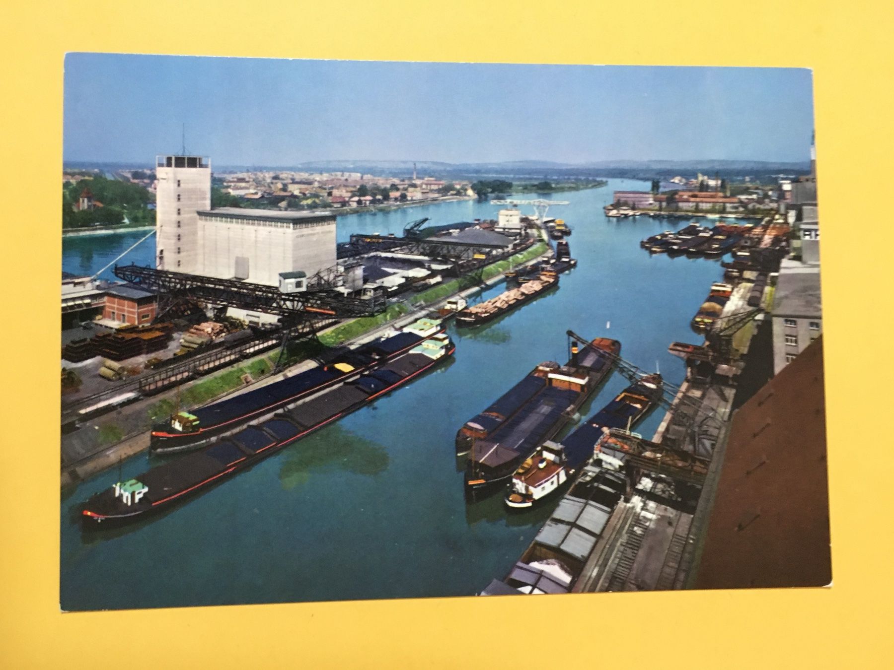Ansichtskarten: Basel Rheinhafen Schiffe – Gebraucht aus Küttigen von Melisch1000