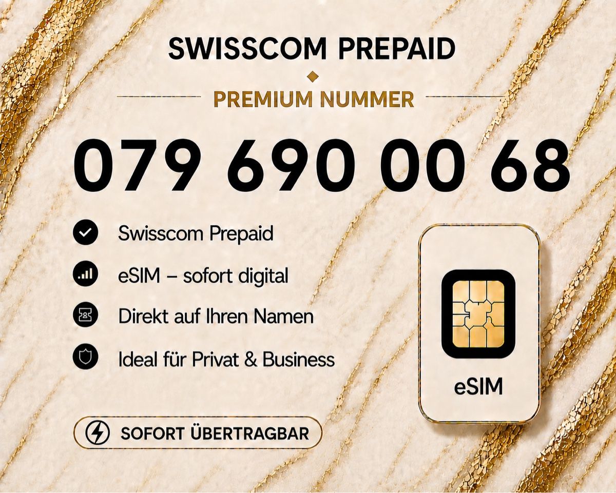 Swisscom Carte Prepayée: Swisscom Prepaid Premium Nummer – Neuf avec emballage d'origine à Rotkreuz par 079shop