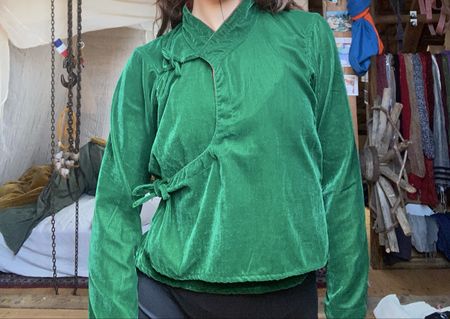Samt Designer Jacke aus Nepal zum binden
