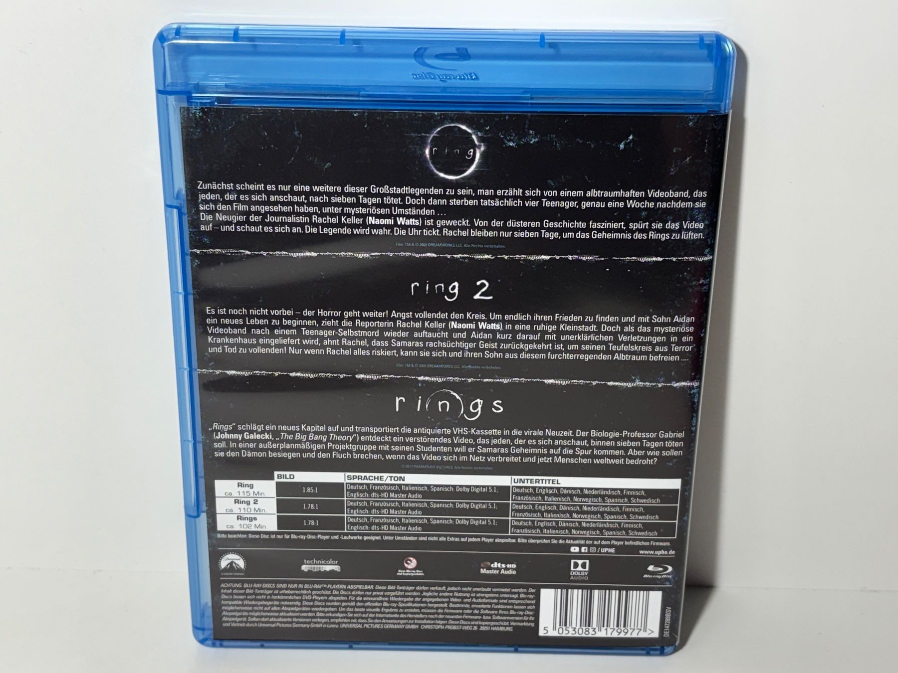 Tous les DVDs: Ring / Ring 2 / Rings Blu Ray – D'occasion à Wilderswil par Sstriker 1