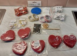 Bastelset, Herzen, Marienkäfer, Streuteile alles neu