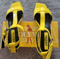 Sandales Jolyvia jaune vif, taille 38, comme neuves!