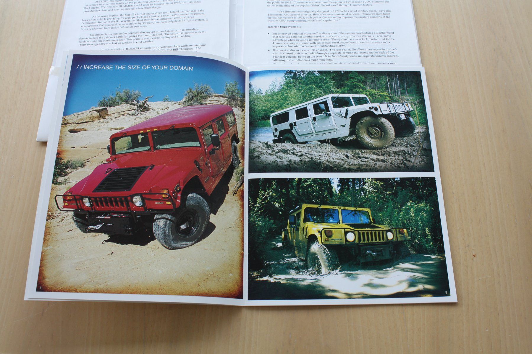 Hummer Documenti: Hummer H1 Pressemappe & Prospekt/Dias 2000 – Usato da Wikon venduto da erwin400 4