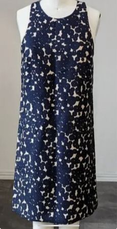 Club Monaco Wool Silk Floral Shift Kleid