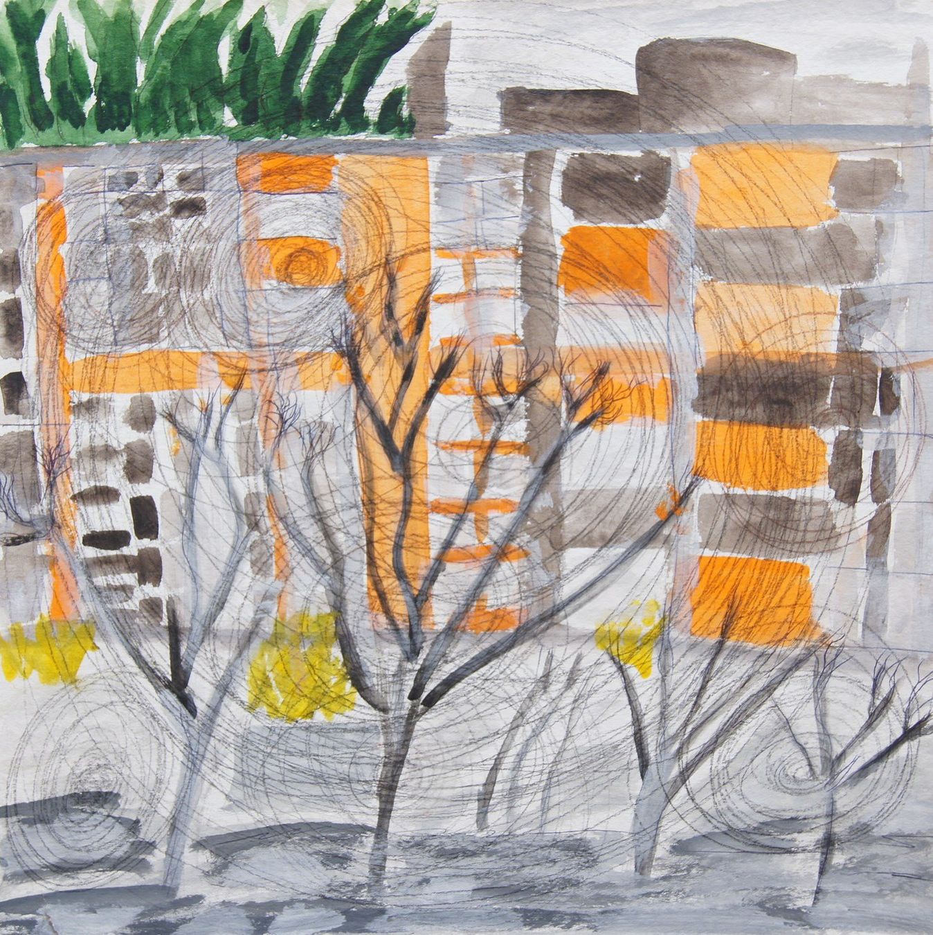 Dipinti: Aquarell: Schiffenen Quartier – Usato da Fribourg venduto da erw_68dx