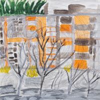 Aquarell: Schiffenen Quartier