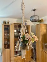 🪵 Makramee Blumenampel mit Glasboden oder Holzplatte🌺