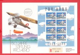 1988 LUXUS  FDC Flugpostblock ERSTTAG  nach SBK 45Fr.