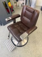 Vintage Barbier-/Coiffeurstuhl braun Lederoptik gebraucht