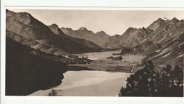 Postkarte Blick Seenlandschaft, Silsersee u. Silvaplanersee