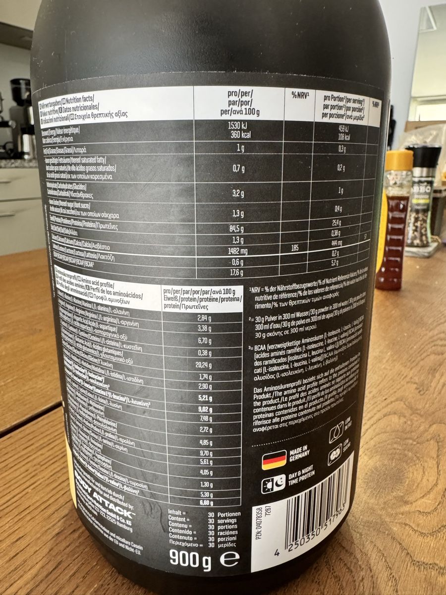 Aliments & Spécialités: Body Attack Casein Protein Vanilla – Neuf (Voir description) à Glattpark(Opfikon) par ale_mg8x 2