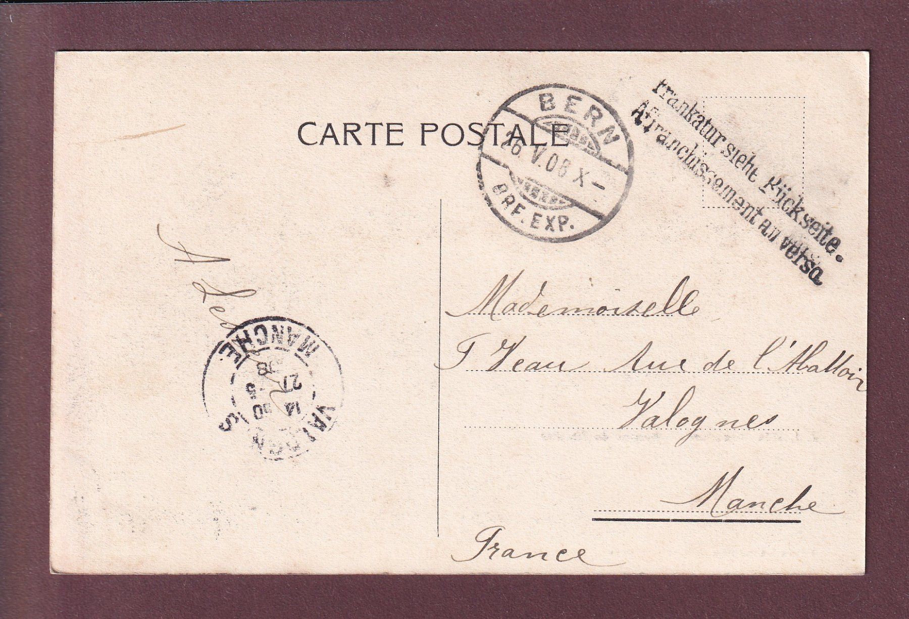 Cartoline postali: LAUSANNE - Avenue du Théâtre - 1908 – Usato da Pully venduto da nicecards 1