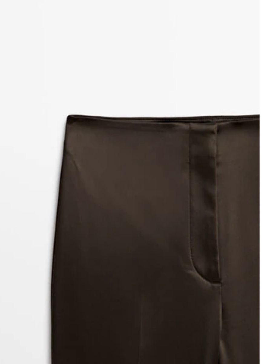 Massimo Dutti Pantaloni: Massimo Dutti brown trousers, slit hem, size 38 new – Nuovo e nell'imballaggio originale da Adliswil venduto da youngbee 1