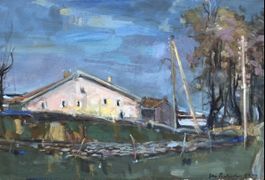 Geo BRETSCHER (1919-2003) | Blick auf ein bäuerliches Haus