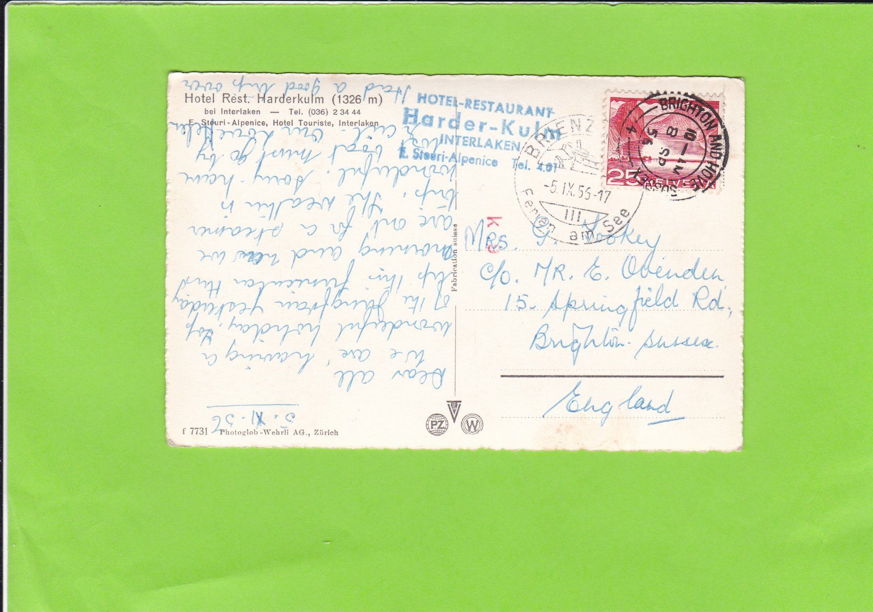 Cartes postales: Interlaken, Harderbahn – D'occasion à St. Peterzell par neckertal 1