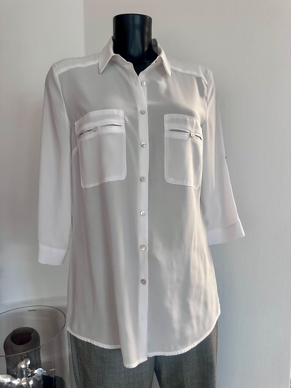 Camicette: TOP *** Gr 40/M Fliessende Bluse weiss – Usato da Rickenbach b. Wil venduto da sunneschii_ 2