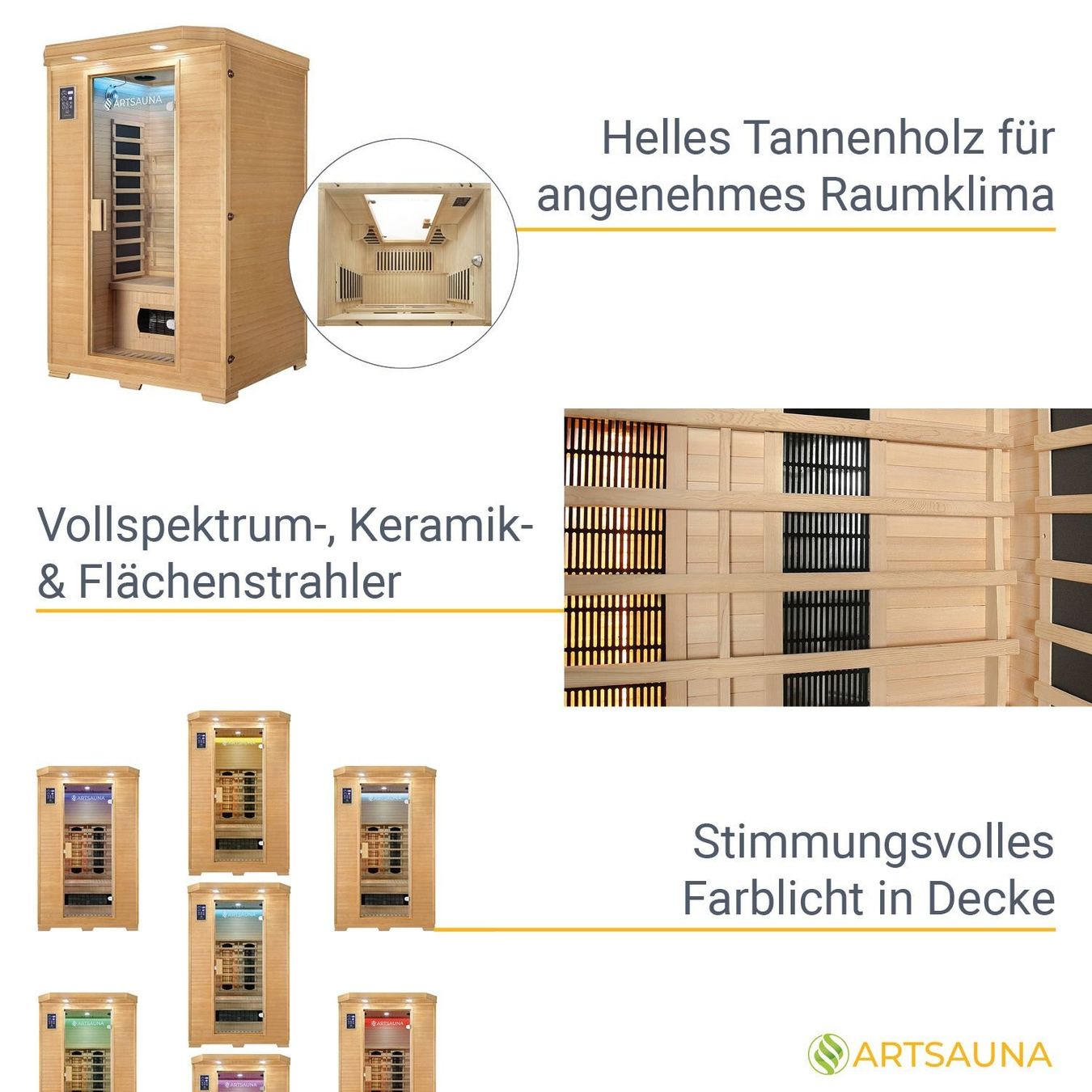 Sauna & Accessori: 30652 Infrarotkabine COMO Triplex-Heizsystem Sauna – Nuovo e nell'imballaggio originale da Wallenwil venduto da toesstal-vertrieb 3