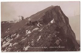 Les Rochers de Naye, Hôtel et sommet, animée, circulée 1917