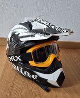 Motocrosshelm mit Brille (Gr. M)