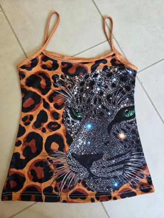 Top, Gr. S, T-Shirt, Panther, Sweatshirt, Animalprint