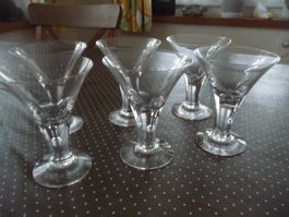 6 Sekt-/Dessertgläser, Vintage Neu