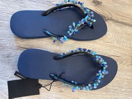 Uzurii Flip Flops, blau, Gr. 35 / 36 Neu mit Etikett!