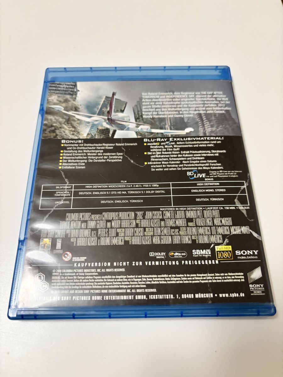Tutti i DVDs: 2012 Blu-ray – Usato da Luzern venduto da Armastra 1