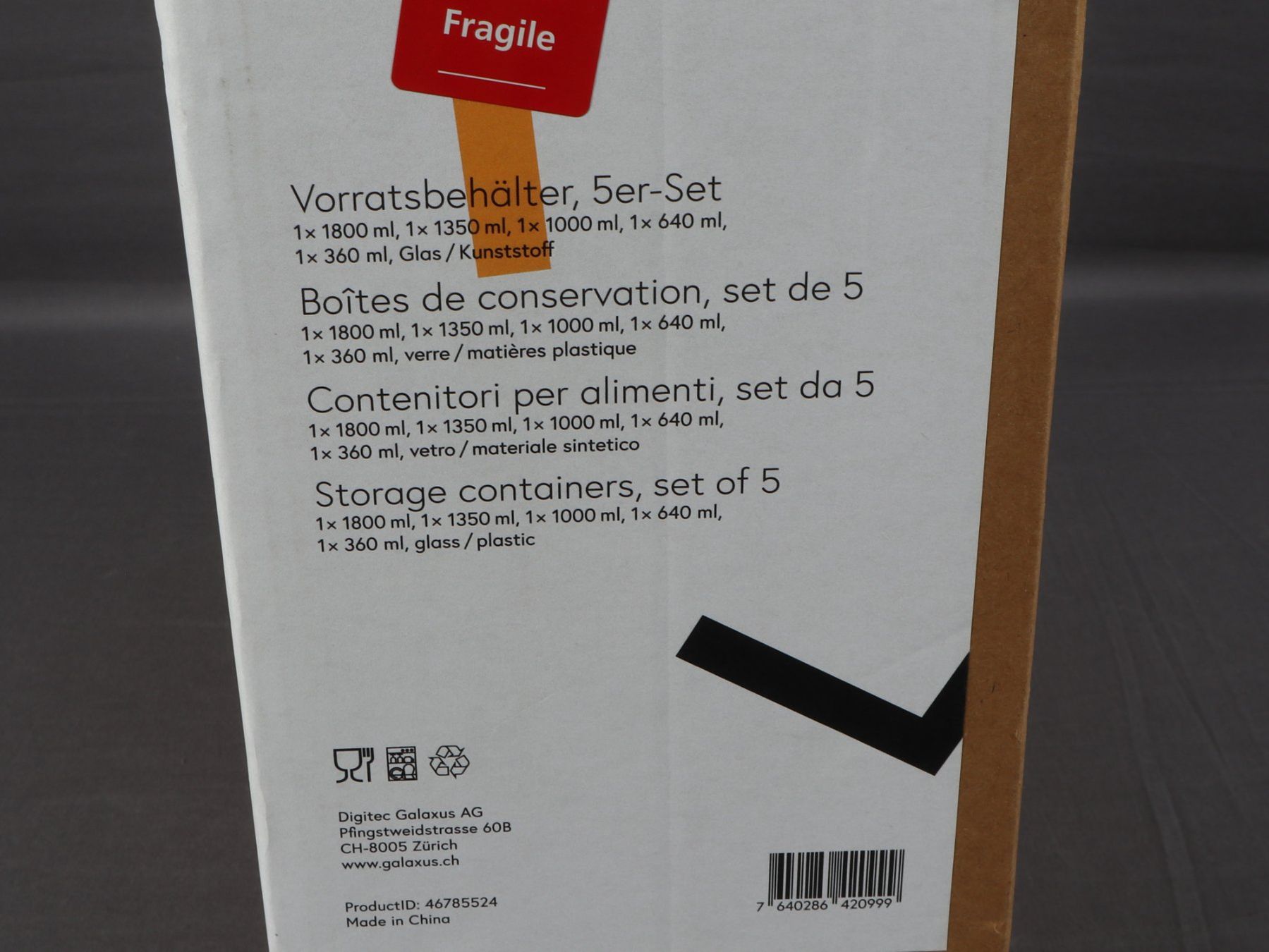 Behälter & Ähnliches: GALAXUS Vorratsbehälter 5er Set. – Neu (gemäss Beschreibung) aus Steinen von Restwert_Steinen 9
