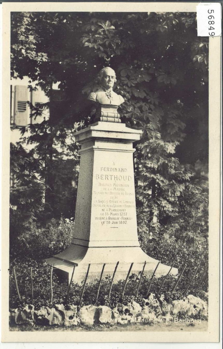 Cartoline postali: Couvet - Monument F. Berthoud – Usato da Ettingen venduto da Kartenplanet