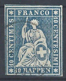 Tutti i francobolli: aa786/STRUBEL 23 Cc oblitéré. – Usato da Fleurier venduto da 18063