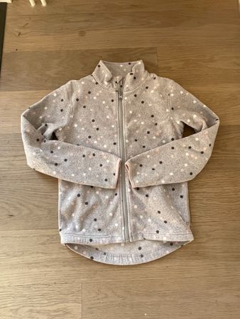 Fleecejacke mit Pünktchenmuster,  hellgrau Gr140