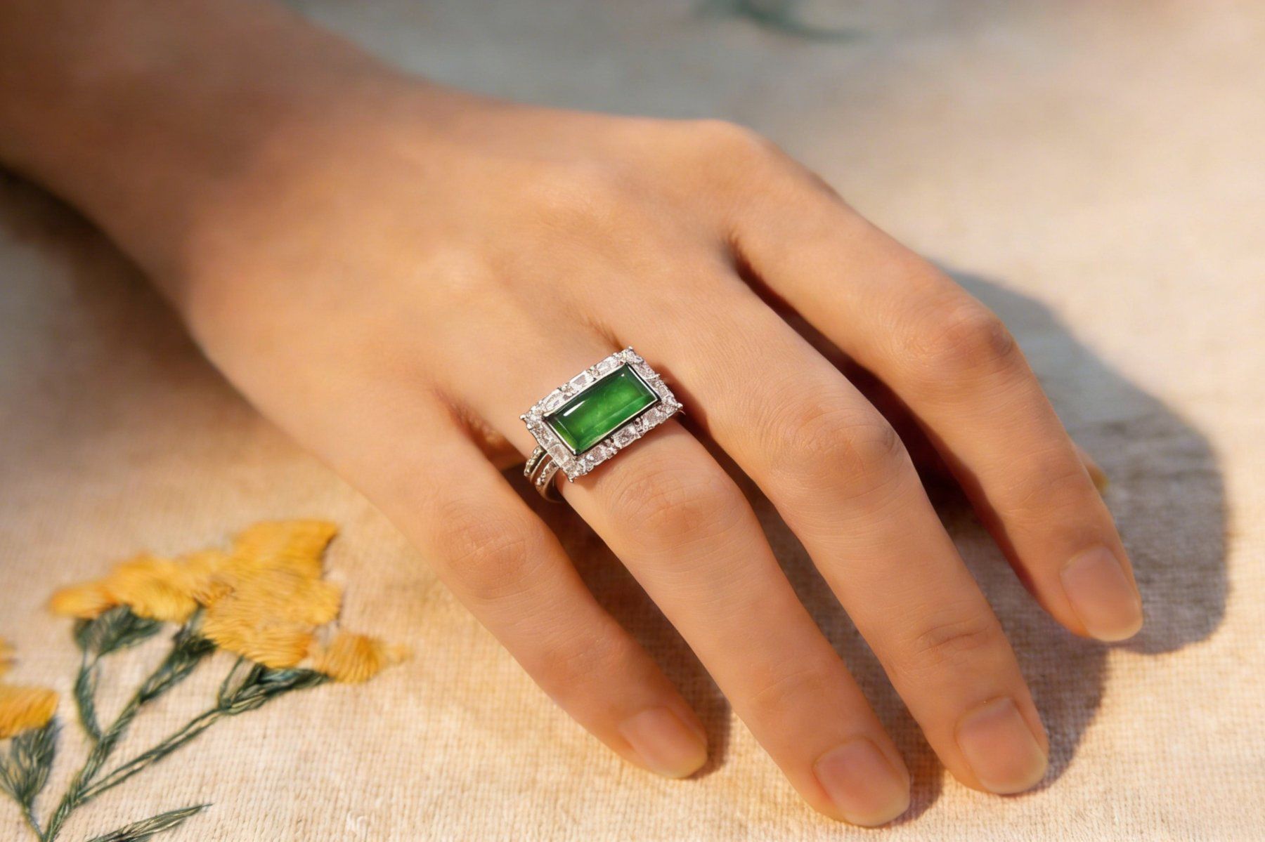 Anelli: NEW - S925 Jade Ring (Adjustable) – Nuovo (secondo la descrizione) da Zürich venduto da cin_wcf6 6