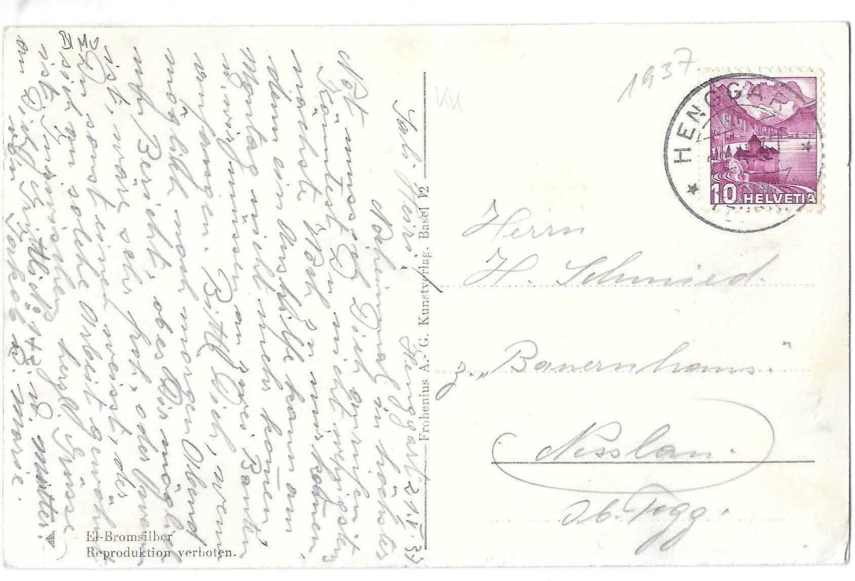 Cartoline postali: Schaffhausen Munot mit Graf Zeppelin – Usato da Olten venduto da clotaldi 1