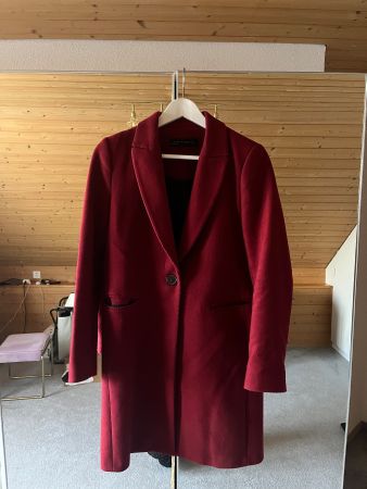 Zara Mantel, Jacke, Gr. S, rot, Wintermantel