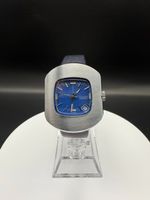 Montre Orano NOS Swiss Automatique day date bleu vintage