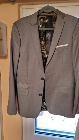 Veste Pourpoint grise,T.48, Doublure Originale!