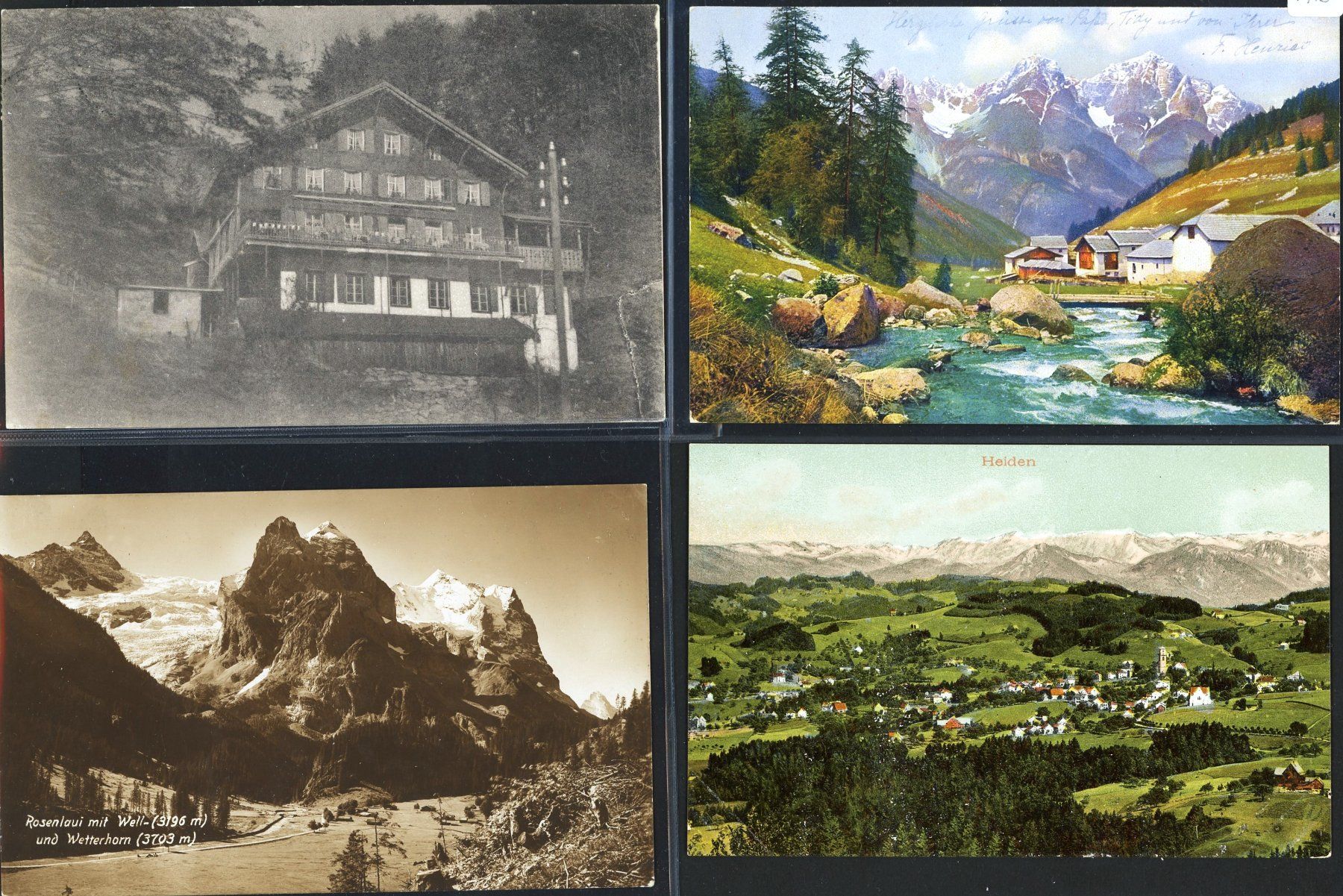 Cartoline postali: ab 1899: Lot mit 15 Ansichtskarte Schweiz, dabei Lithos – Usato da Basel venduto da Strubelibs 5