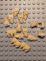 Lego 15x Platte 1x1 mit Zahn tan (49668)