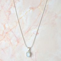 Halskette Silber & Mondstein (SK1062.MO)