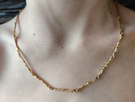 Gilbert Albert collier  en argent 800 recouvert d'or