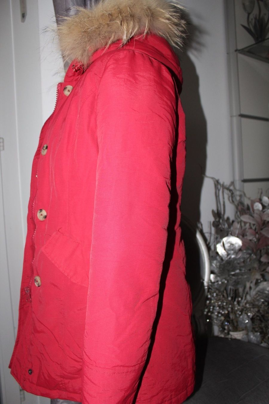 Jacken: Winterjacke Rot mit Echtem Fell. Gr.S – Gebraucht aus Zürich von JOD213 1