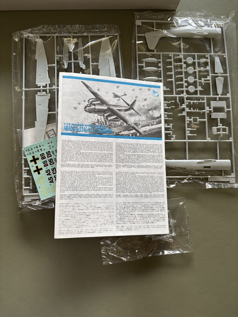 Kit di modellismo & Modellini statici: Arado  Ar234 C-3/C-4 Lightning Dragon 1/72 – Nuovo e nell'imballaggio originale da Kloten venduto da CalcioNMore 2