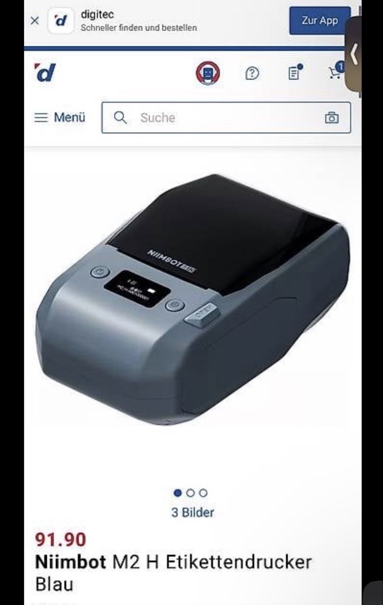 Stampanti: Etikettendrucker niimbot m2 h – Usato da Oberrohrdorf venduto da tech.inventory 1