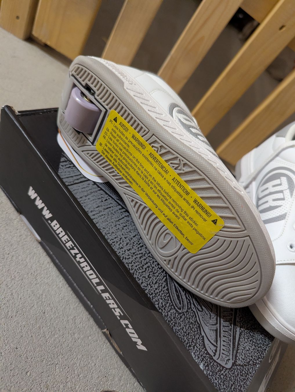 Chaussures garçon: Baskets à roulettes BreezyRollers blanches grises taille 35 – D'occasion à Zürich par raulaenya 1